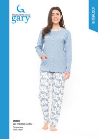 WOMEN'S OPEN PAJAMAS S/L S50027 Tellini S.r.l. Wholesale Clothing